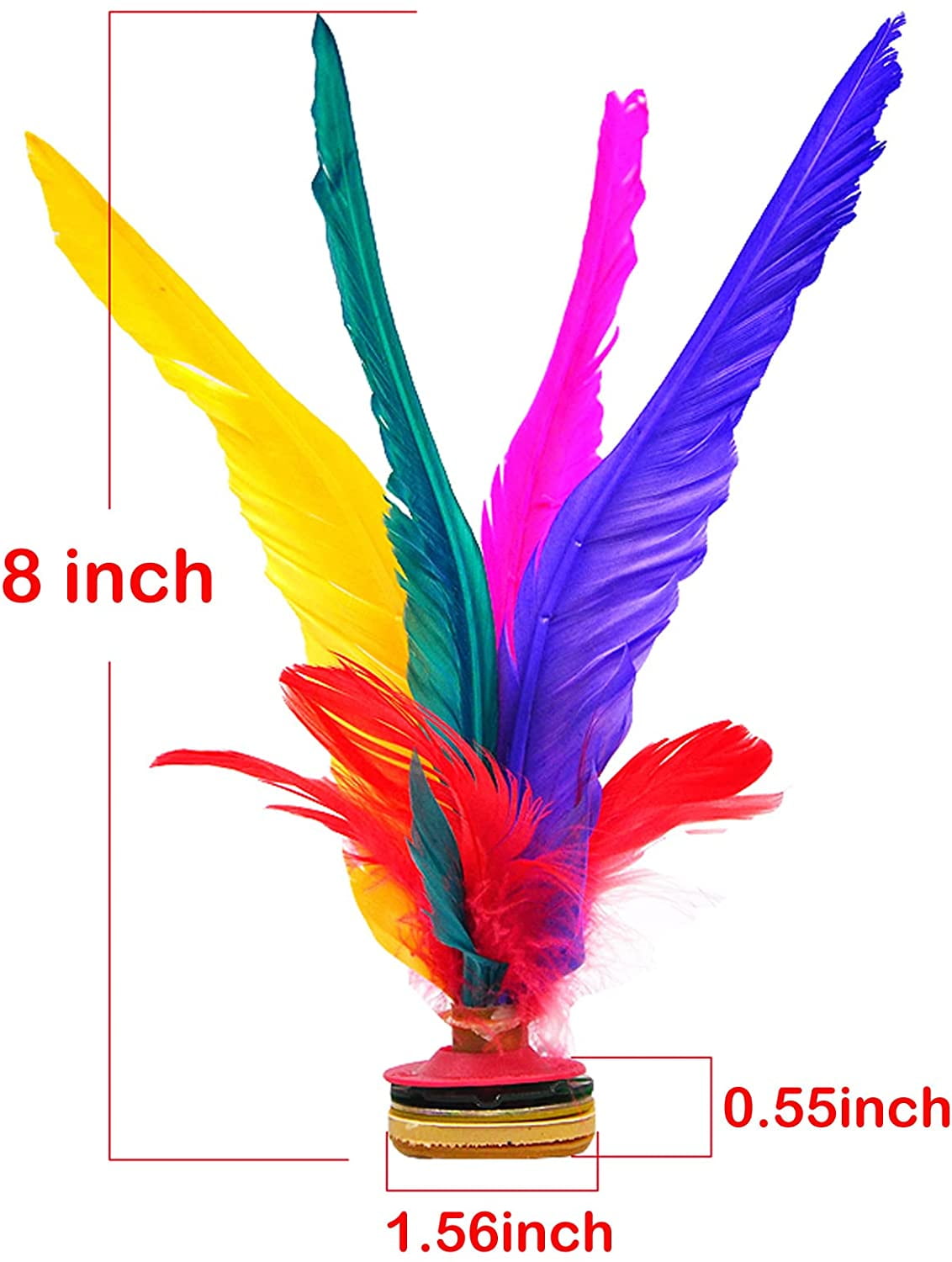 Foot Outdoor Sports Game Toy for Improving Leg Muscle Strength and Body Flexibility Foot Sports Outdoor Activities Hehoyang 10 Pcs Colorful Feather Kick Shuttlecock Chinese Jianzi 