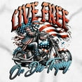 thumbnail image 2 of Skeleton Biker Live Free Die Trying Toddler Boy Girl T Shirt Infant Toddler Brisco Brands 2T, 2 of 5