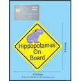 thumbnail image 4 of StickerTalk Hippopotamus On Board Magnet, 6 inches by 6 inches, 4 of 4