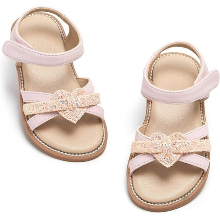 

QWZNDZGR Toddler Girl Sandals - Little Girl Easter Summer Dress Shoes Lightweight Open Toe Beach Holiday
