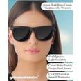 thumbnail image 2 of grinderPUNCH Mens and Womens Polarized Sunglasses UV400 Protection Classic Retro Driving Sun Glasses Trendy Fashion Shades -Black Super Dark, 2 of 7
