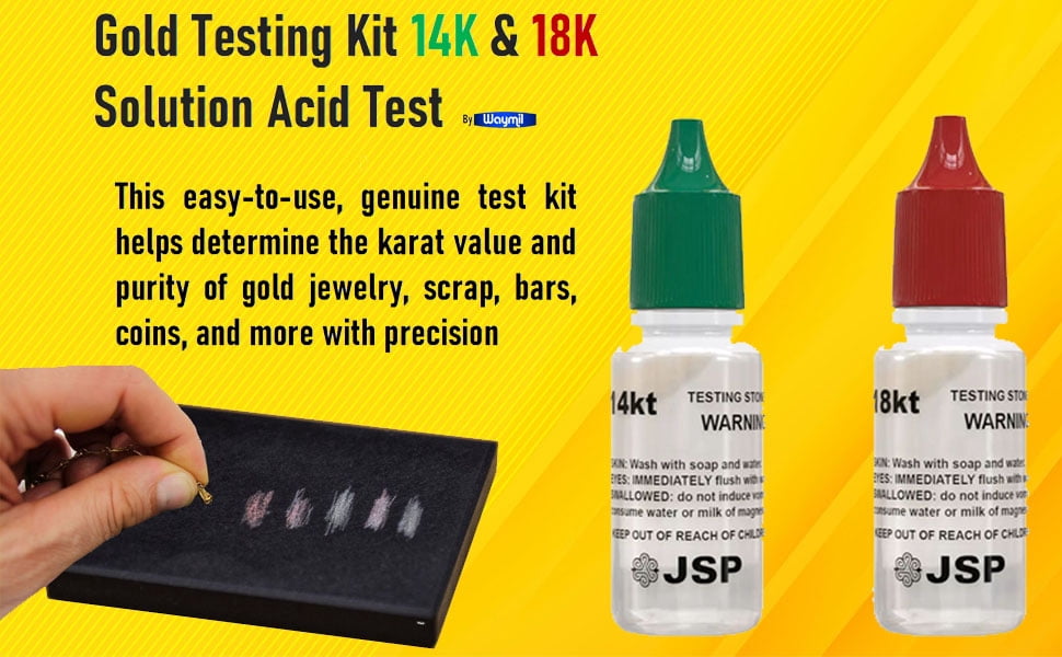 Gold Testing Kit 6x14k 6x18k Solution Acid Test Gold Authenticity Tester USA