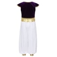 thumbnail image 2 of HULIJA Kids Boys 2PCS Arabian Prince Outfit Top with Pants Purple 6, 2 of 7