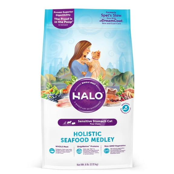 Halo Cat Sensitive Stomach - Holistic Seafood Medley 6 lb