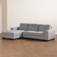 thumbnail image 5 of Baxton Studio Nevin Light Grey Sectional Sofa with Left Facing Chaise, 5 of 6