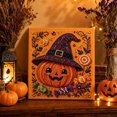 thumbnail image 2 of Halloween Pearl Diamond Art Kit, Pumpkin Ghost DIY Painting Set, 8x8 Inch Wall Decor Craft, Seasonal Home Gift, 2 of 7