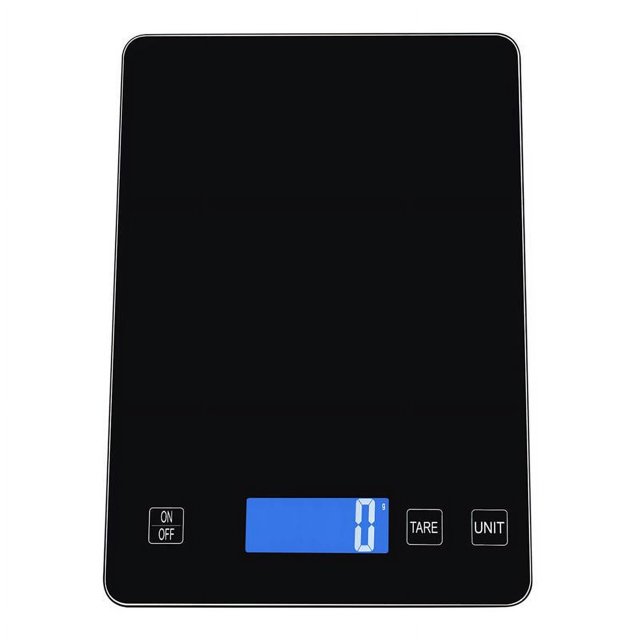 Báscula de alimentos, báscula de cocina digital de 33 lb/15 kg para onzas y gramos de alimentos para cocinar y hornear, graduación precisa de 1 g/0,1 oz, vidrio templado impermeable, recarga