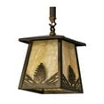 thumbnail image 3 of Meyda Lighting 7'Sq Mountain Pine Mini Pendant, Antique Copper/Ba - 82136, 3 of 4