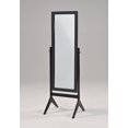 thumbnail image 1 of Black Finish Wooden Cheval Bedroom Free Standing Floor Mirror, 1 of 1