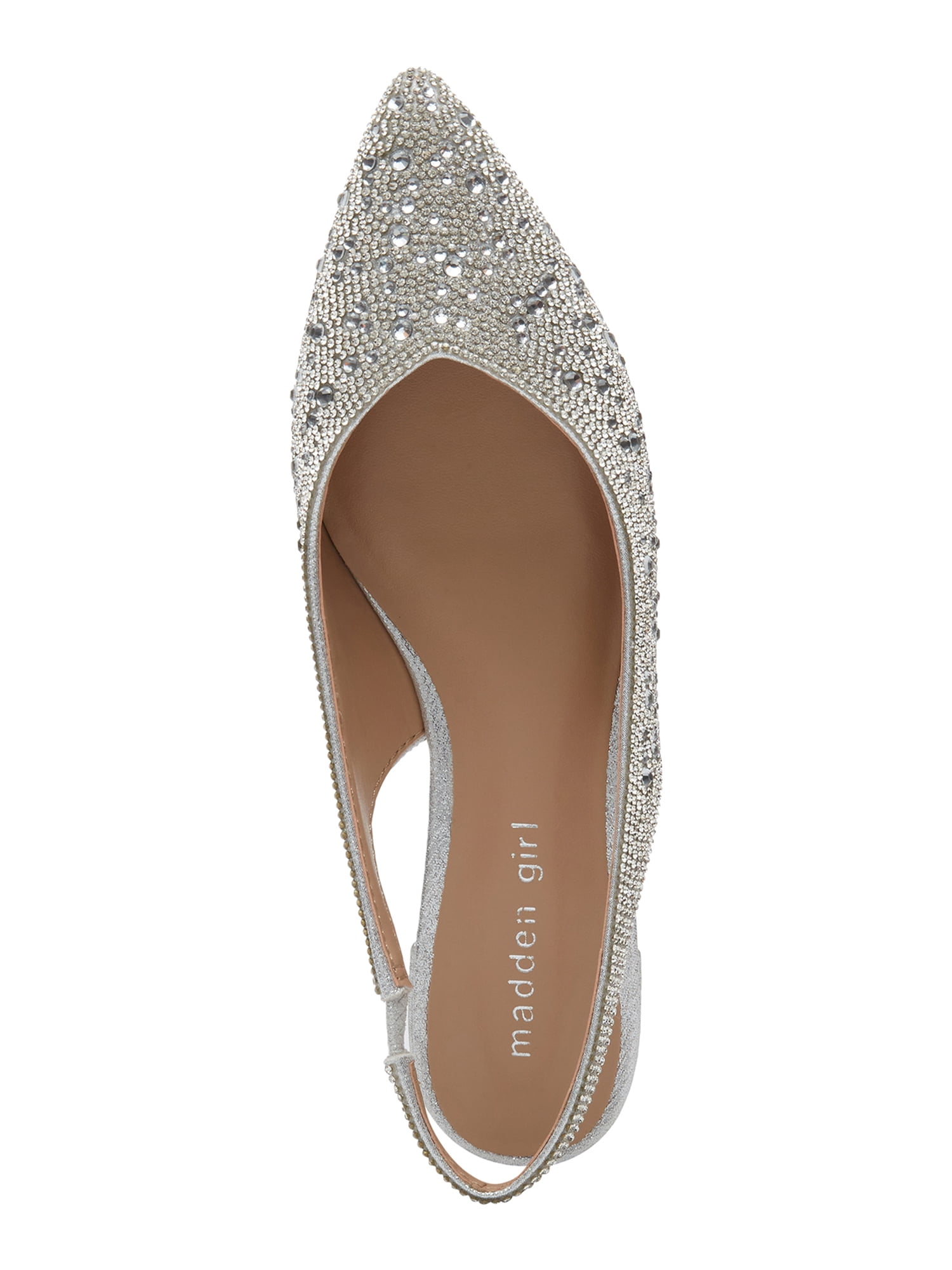 Madden Girl Women's Delaney-R Dressy Rhinestone Slingback Flats