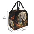 thumbnail image 4 of Kdxio Enchanted Deer In Cave Print Insulated Lunch Bag,Reusable Tote Lunch Box for Women Men,Leakproof Cooler Lunch Bags for Work Office Travel Picnic, 4 of 6