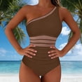 thumbnail image 5 of Oplxuo Women Mesh One Piece Swimsuit - Tummy Control One Shoulder Bathing Suit Cut Out Swimwear 2026, 5 of 7