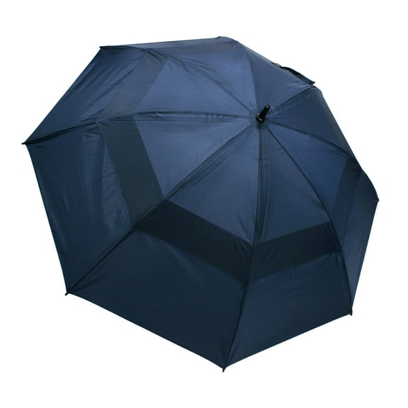 62" Wind-Cheater Vented Double Canopy Windproof Golf Umbrella (Solid Navy)