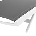 thumbnail image 5 of Lounge Chair Chaise, Set of 4, Aluminum, Metal, Steel, White Grey Gray, Modern Contemporary Urban Design, Outdoor Patio Balcony Cafe Bistro Garden Furniture Hotel Hospitality, 5 of 5