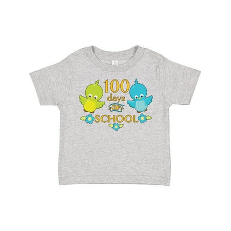 

Inktastic 100 Days of School Green and Blue Birds Boys or Girls Toddler T-Shirt