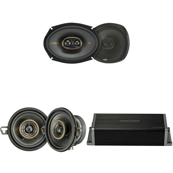 Kicker 47KEY2004 4-Channel DSP Smart Amp w/ 51KSC 3.5" & 6x9" 3-Way Audio Upgrade Bundle