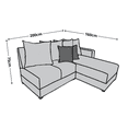 thumbnail image 5 of Sala esquinera Modular El Bazar Store Orlando Azul marino 200x160 cm, 5 of 5