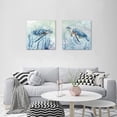 thumbnail image 4 of Sea Turtle Wall-Art for Bathroom Decor - 2 Panel Set of 12 x 12 Inch Teal Sea Turtle with Seagrass Prints, 4 of 6