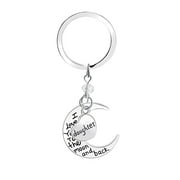sailomarn Key Chain Alloy Pendant Keyring Woman Key Holder Decor Key Ring Party Wedding Gift, D1002-Daughter