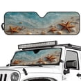thumbnail image 2 of XYZCANDO Shell Beach Windshield Sun Shade Folding Front Window Sun Shade for Car Accessories for Rubicon Sahara TJ JK JKU 2 Door & 4 Door Windshied Sunshade Block UV Rays, 2 of 7
