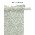 thumbnail image 5 of Sage Green Floral Linen Curtain Valance for Bedroom/Bathroom/Kitchen/Office/Living/Dining Room Windows,Abstract Minimalist Geometric Flower Pocket Topper Drapes Decorative Cafe Drapery Panel 42x12, 5 of 6