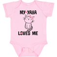 thumbnail image 3 of Inktastic My Yaya Loves Me Girls Girls Baby Bodysuit, 3 of 5