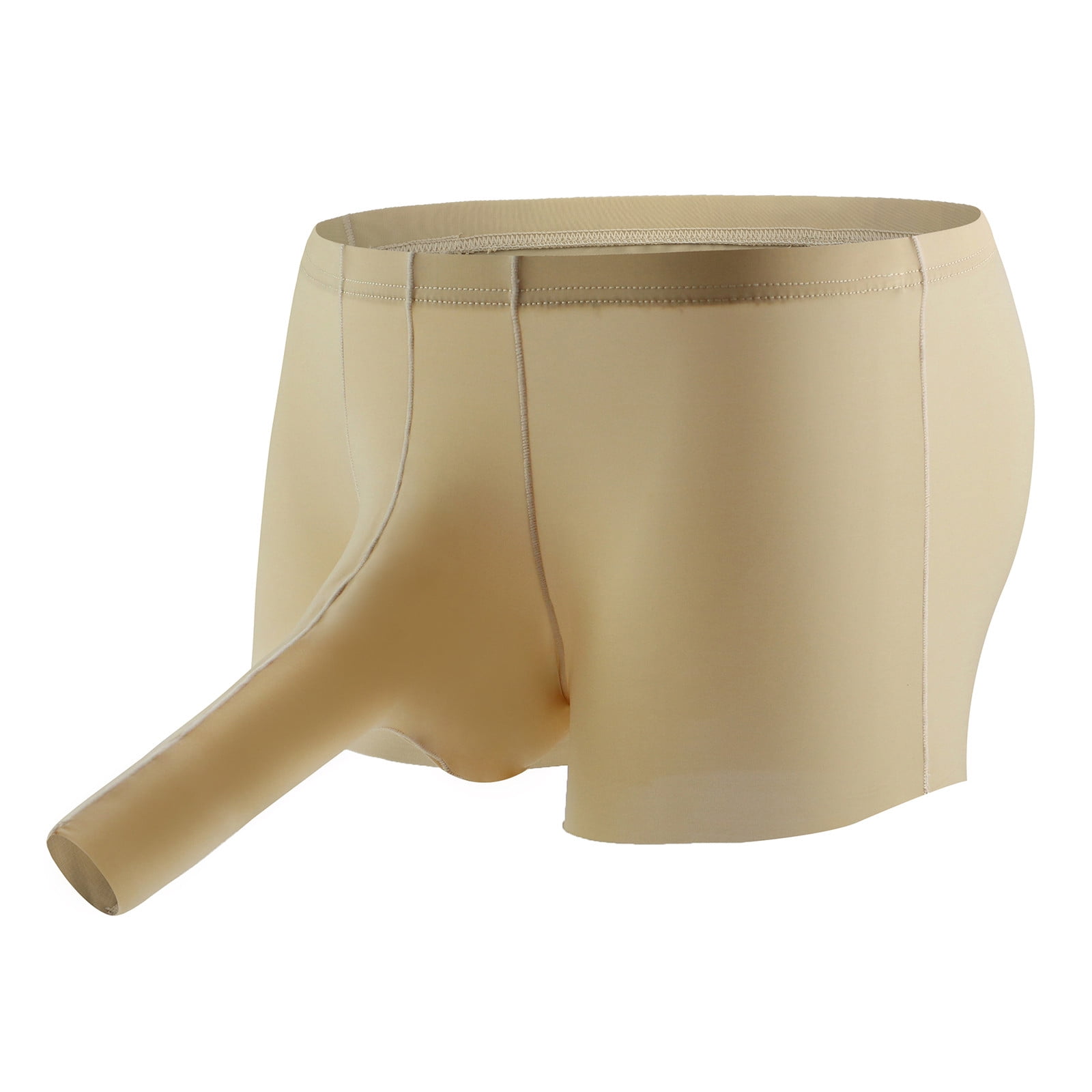 TAIAOJING Fashionable Men's Boxer Pants U-shaped Ice Silk Traceless Trunk  Underpa 