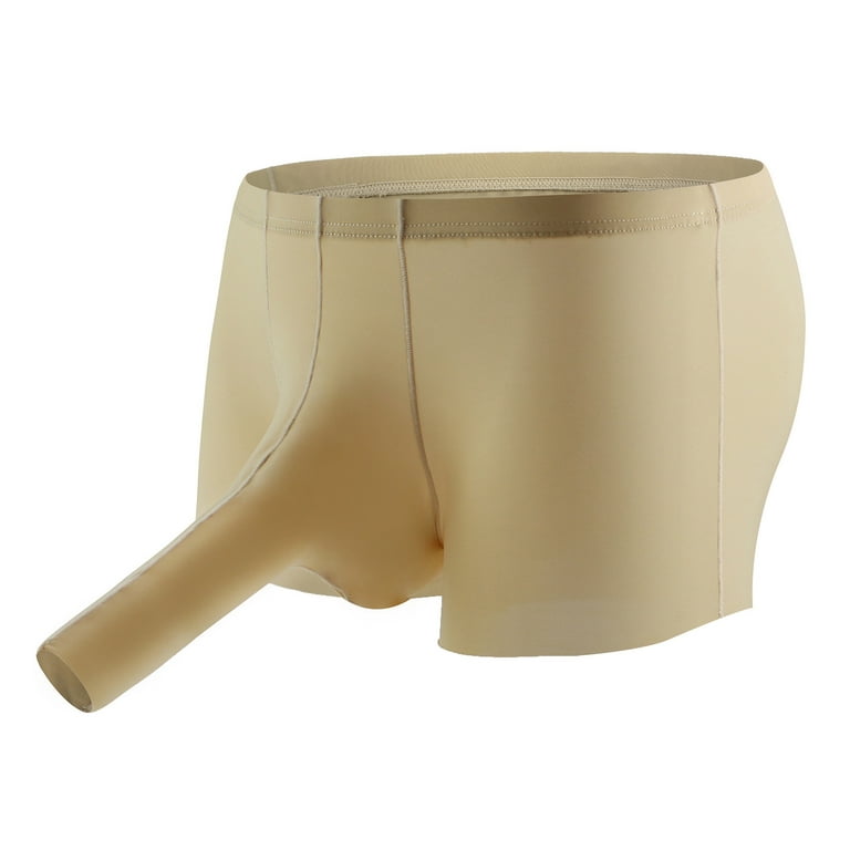 TAIAOJING Fashionable Men's Boxer Pants U-shaped Ice Silk