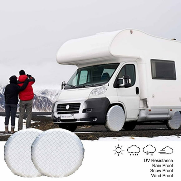 Tire Covers for Trailers,Tire Covers for Rv Wheel 2 Pack Silvers Sun Protectors for Motorhome Boating Trailer Van,Rv Tire Covers,Trailer Tire Covers,Boat Trailer Tires