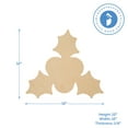 thumbnail image 5 of Wood Holly Cutout 12-inch x 12-inch, Pack of 1 Unfinished Wood Craft for Christmas Decor and Winter Decoration, by Woodpeckers, 5 of 7
