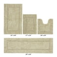 thumbnail image 2 of Better Trends Luxury Bathroom Rugs 4 Piece Set 100% Cotton Soft Bath Rug Water Absorbent, Reversible, Machine Washable for Bathroom Decor Toilet Base Contour, Runner Mat Sand Lux Collection, 2 of 4