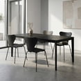 thumbnail image 2 of Set 4 Sillas de Comedor Belica Relan Modernas de Acero y Polipropileno Diseño Simil Madera Color Negro, 2 of 10