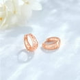 thumbnail image 6 of Midir&Etain Openwork Rose Gold Earrings Hoops 925 Sterling Silver Cherry Blossom Earrings Cherry Blossom Jewelry Gifts Christmas New Year's for Mom Women, 6 of 7