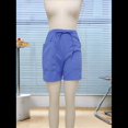 thumbnail image 6 of Omen Casual Shorts Drawstring Comfy Elastic Waist Shorts Summer Pull on Short with Pockets Royal Blue S, 6 of 7