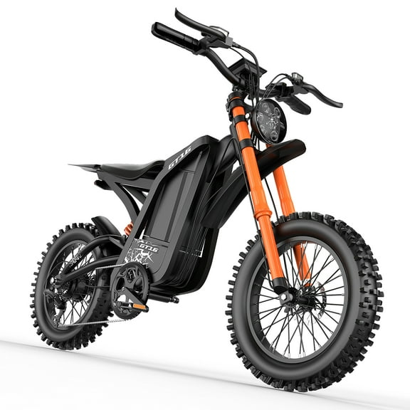 ASKGO 2500W Electric Mini Dirt Bike for Adults Teens, 36MPH 65Miles 16" Fat Tire Electric Mountain Bike with Enhanced Full Suspension, 48V 25AH Battery, UL 2849 Certification