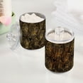 thumbnail image 2 of Yayeee 4 Pack Qtip Holder Bathroom Cotton Swab Canister with Lid Clear Dispenser Set, Black Flower Pattern, 2 of 6