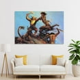 thumbnail image 4 of Frank Frazetta Painting Poster Fantasy School Posters Canvas Wall Art Prints Poster Gifts Photo Picture Painting Posters Room Decor Home Decorative 16x24inch(40x60cm), 4 of 6