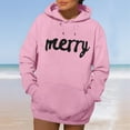 thumbnail image 2 of MESSUEN Christmas Shirts for Women Christmas Sweatshirts for Women Thick Hoodie Hoodies for Women Womens Sweatshirts Fall Sweatshirts Woman Hoodies Pink S, 2 of 5