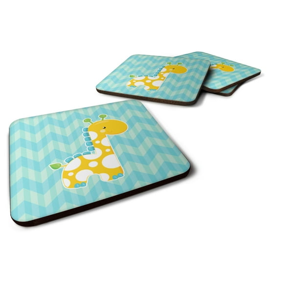 Boy Giraffe Foam Coaster Set of 4