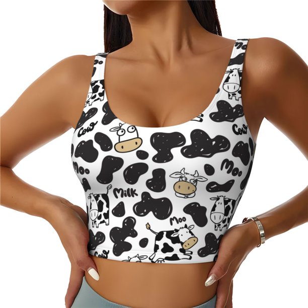 Balery Cow Sujetadores deportivos con espalda cruzada para mujer, acolchados, sin costuras, de alto impacto, ideales para yoga, gimnasio, entrenamiento y fitness.-Small