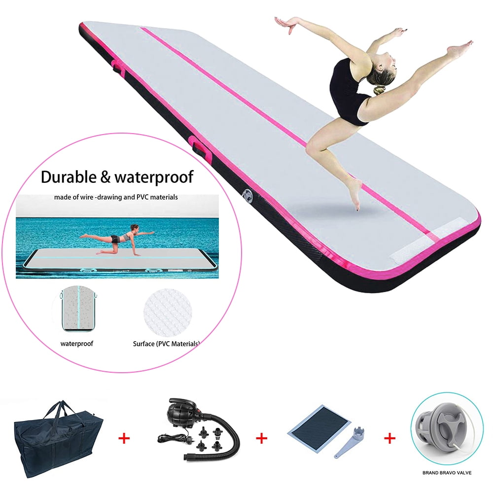 iMeshbean 3.3ft*16ft*4in Inflatable Gymnastics Cheerleading Tumbling