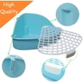 thumbnail image 3 of Bunny Litter Box Large Guinea Pig Litter Box Small Rabbit Toilet Corner Pan Rectangle Potty Trainer, 3 of 4