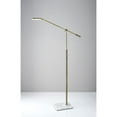 thumbnail image 2 of Adesso® Vera LED Floor Lamp, 61"H, Antique Brass Shade/White Marble Base, 2 of 7
