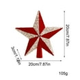 thumbnail image 3 of Velvet Christmas Tree Topper Star Plastic Hanging Decoration Ball Shaped Holiday Ornament, 3 of 6