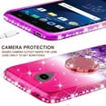thumbnail image 5 of Cute Phone Case Kickstand for Alcatel 1X Evolve Case, Alcatel TCL LX (A502DL), Alcatel IdealXTRA Case,Ring Kickstand Liquid Glitter Shock Proof Bling Diamond Cover Bumper Girls Women - Hot Pink/Blue, 5 of 5