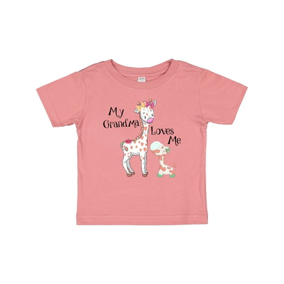 Inktastic My Grandma Loves Me Giraffe Boys or Girls Baby T-Shirt