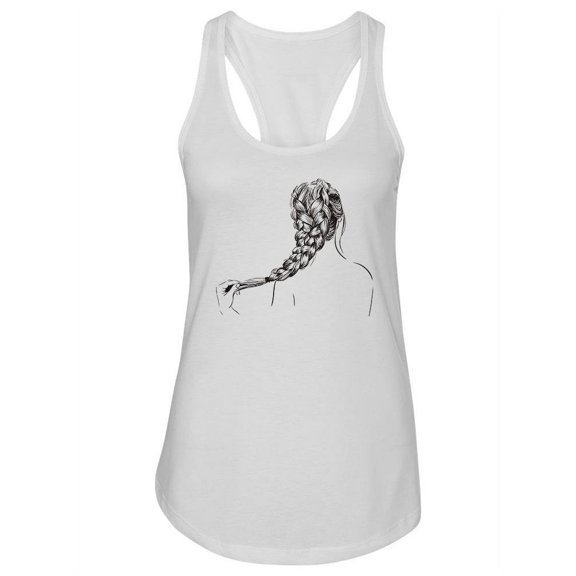 Woman With Braid Racerback Tank Women -Image by Shutterstock, Female x-Large