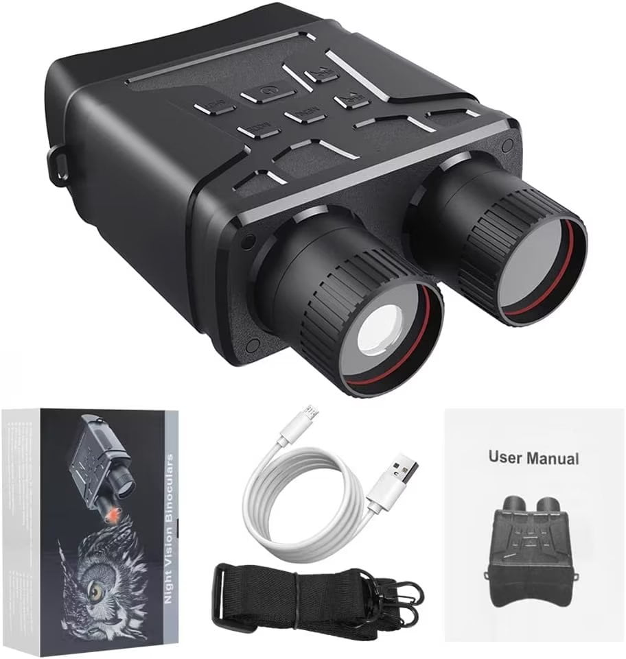 Shininglove Goggles, R6 Digital Binoculars Camera Large Viewing Screen 1080p for Spotting Hunting Camping Travel