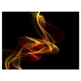 thumbnail image 2 of Red Yellow Twisted Waves Fractal - Large Abstract Canvas Wall Art, 2 of 3