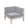 thumbnail image 3 of Linon Sorrell Acacia Corner Outdoor Lounge Chair with Cushions, Natural/Gray, 3 of 13